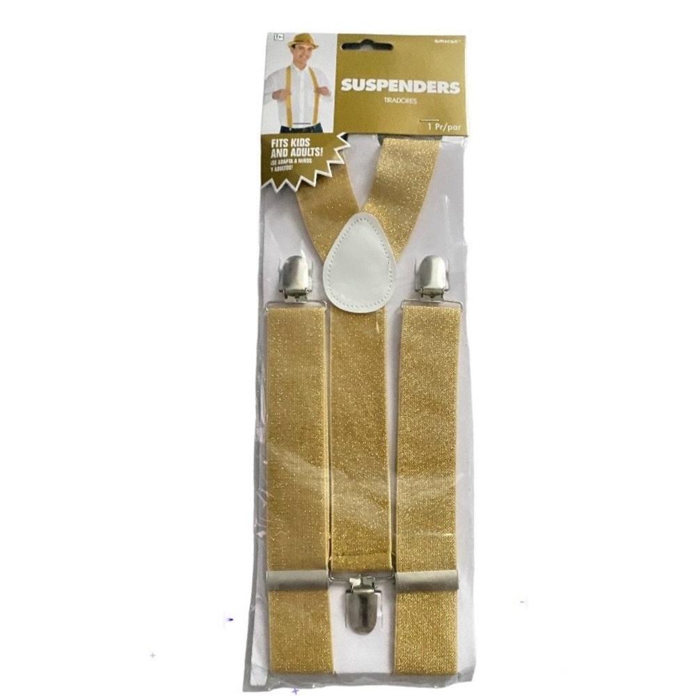 Metallic Gold Suspenders